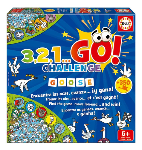 Juego De Mesa Educa Borras 3,2,1 Go Challenge Goose +6 19420