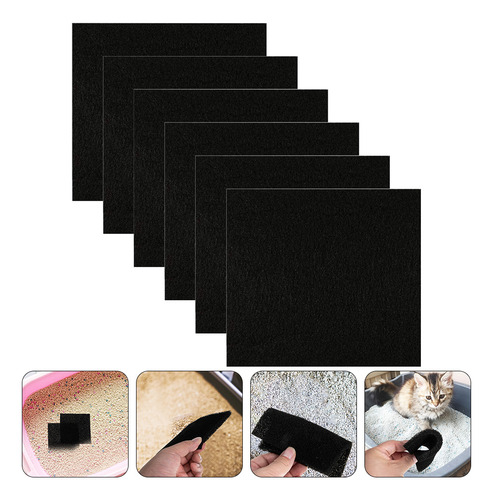 Arena Para Gatos Area Rugs, Filtro De Algodón, 6 Unidades