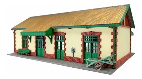 Estación De Pueblo Ho 1/87 Maqueta P/  Armar Miniature World