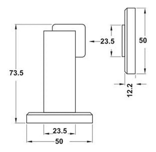 Imagen 3 de 4 de Reten Sujeta Puerta Magnetico Traba Hafele 938.23.000