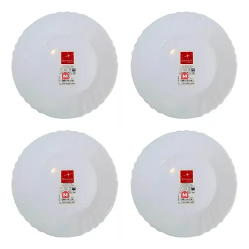 Platos vidrio online blanco