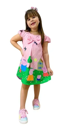 Vestido da sales peppa para aniversario