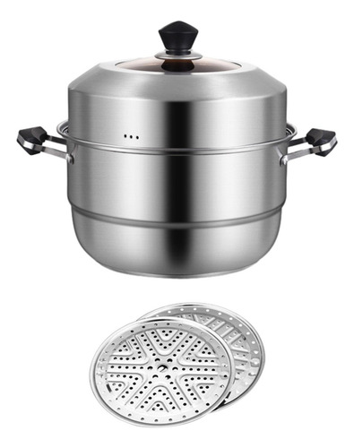 Utensilios De Cocina A Con Asa Para Tapa, Olla A 2 Niveles