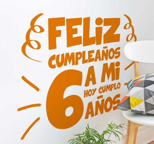 Vinilo Infantil Feliz Cumpleaños A Mihogar Casa Pared