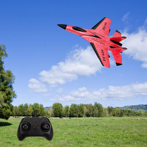 2.4g 2ch Aviones De Control Remoto Juguete Al Aire Rojo