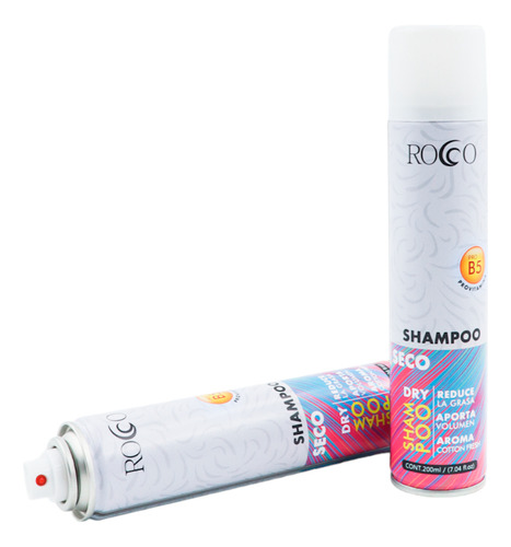 Shampoo En Seco Rocco® 200ml Reduce La Grasa