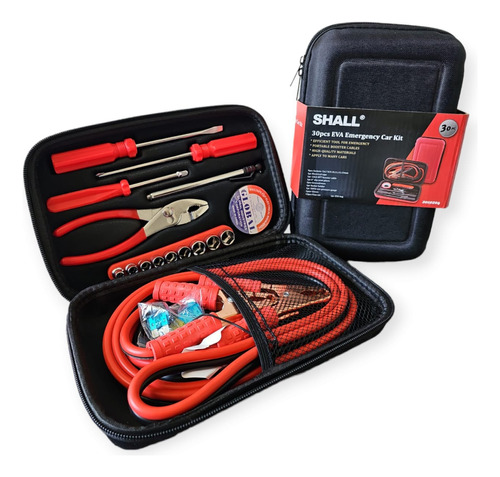 Kit De Emergencia 30 Piezas Auto Cables Partida Fusible 