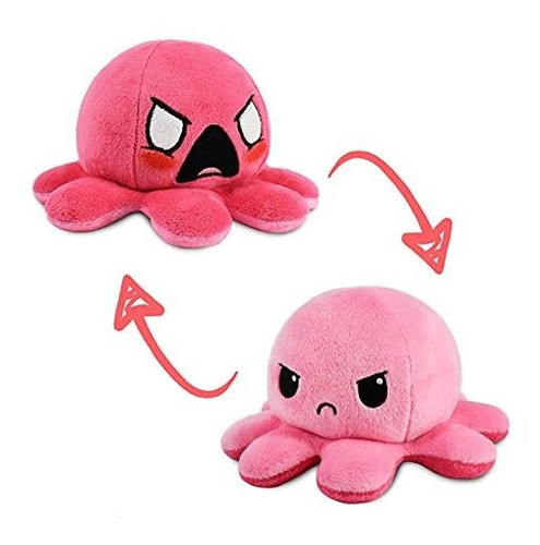 Peluche De Pulpo Reversible De Juguete Sensorial Antiestres