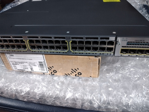 Switch Cisco 3750x Ws-c3750x-48p-l 3750x-48p Poe 4x 1g Fibra (Usado)