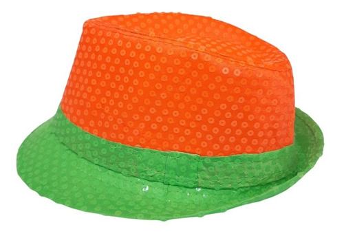 Sombrero Fluo Dos Colores Estilo Funyi Lentejuelas