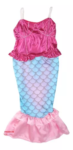 Fantasia Sereia Infantil Ariel Vestido Cosplay Cauda Fotos P