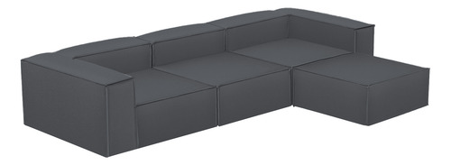 Sala Esquinera Moderna Latt Sillón Modular Lino Soft Minimal