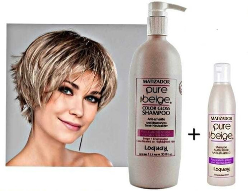 Shampoo Pure Beige Matizador Mechas 1 Ltr Más Regalo Locuay