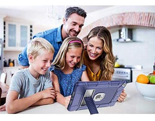 Funda Para iPad 10.2 Rantice 3 Capas Rígidas Azul/gris