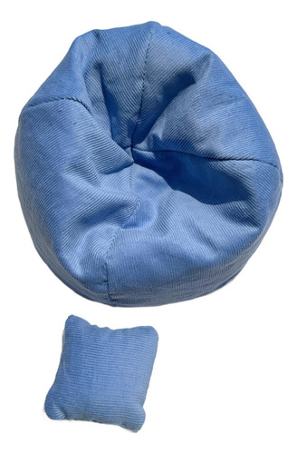 Sofá En Miniatura Con Almohada, Decoración Para Sala Azul