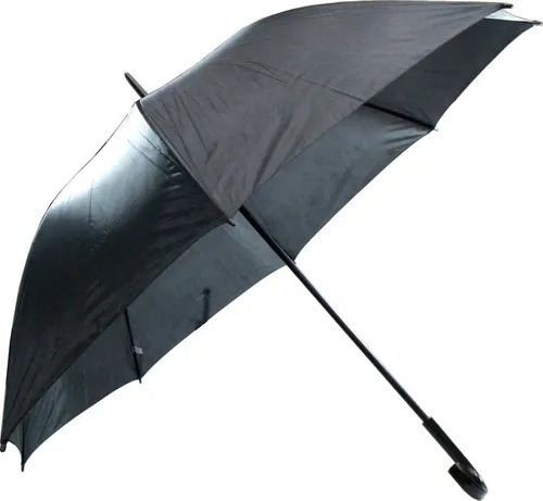 Guarda Chuva Portaria Preto Grande Cabo Curvo Automático