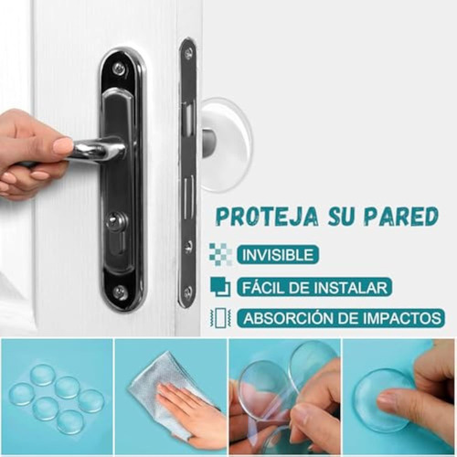 6 Piezas De Almohadilla De Choque De Silicona Transparente
