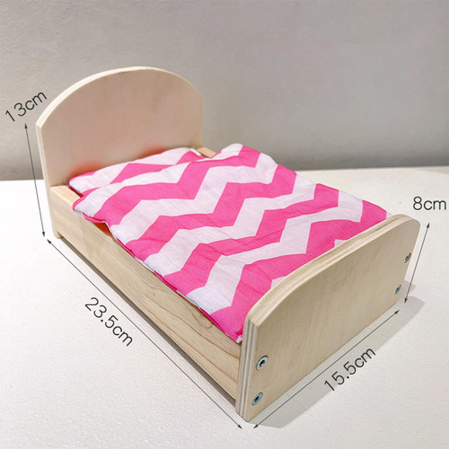 Casa De Muñecas En Miniatura Con Juego De Ropa De Madera