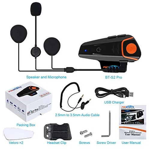 Bt-s2 Intercomunicador Bluetooth Motocicleta Intercomun...