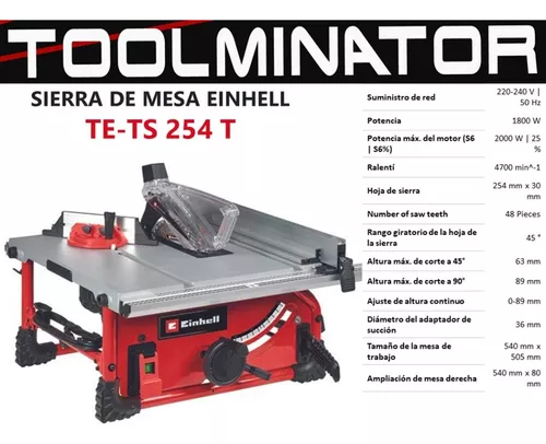 SIERRA CIRCULAR DE BANCO 2000 WATTS 254 MM - EINHELL