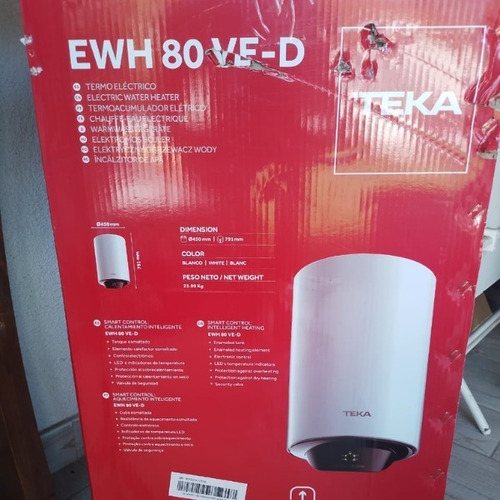 Imagen 7 de 7 de Termo Eléctrico 80 Litros Teka