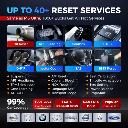 Scanner Automotriz Autel Ms906max Programacion Ecu +40 Servi