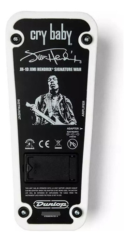 Pedal Dunlop Cry Baby JH1d Signature Jimi Hendrix C/ Color Negro