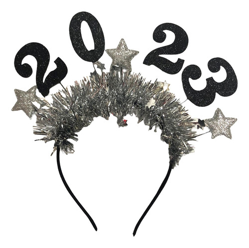 4x 2023 Diadema De Año Nuevo Tiara Aros Para El Cabello
