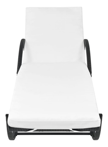 Camastro 2 Uds Con Mesa Poly Rattan Negro