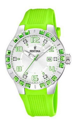 Reloj Festina F16560.4 Para Mujer Silicona Cristales