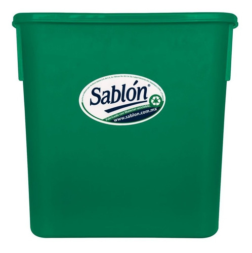 4 Pack Bote De Basura Rectangular 4l Color Verde