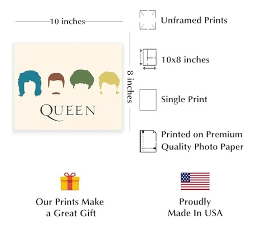 Queen Band - Silhouette Music Wall Art Decor, This