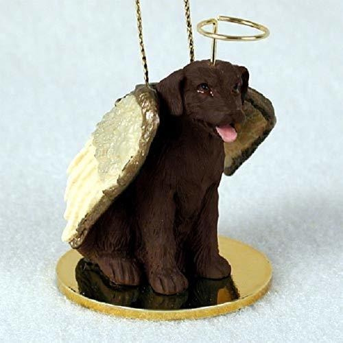 Labrador Retreiver Ornamento Perro Del Ángel - Chocolate.