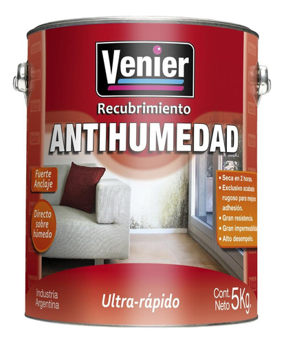 Antihumedad Venier - Fuerte Anclaje - Humedad Directo X 5 Kg