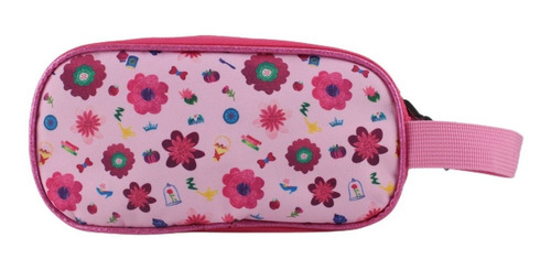 Mochila Con Ruedas Princesas Disney Lonchera Estuche Color Rosa