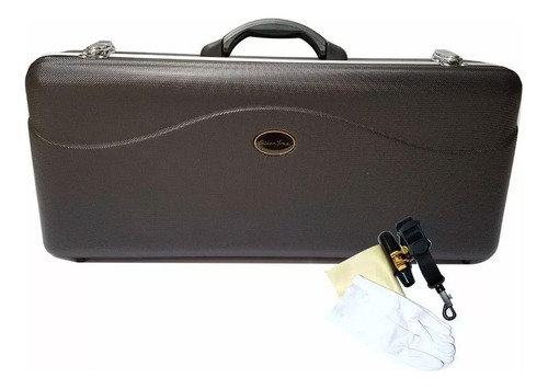 Saxofone tenor Silvertone SLSX024 tudel curvado color dorado lacquer