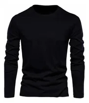 Comprar Playera De Hombre Manga Larga Cómoda Fresca Casual 
