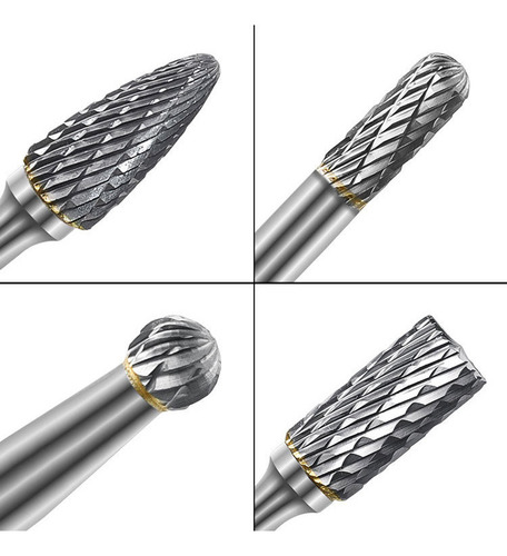 . Conjunto De Rebarbas De Lima Rotativa De Metal Duro 1/4,