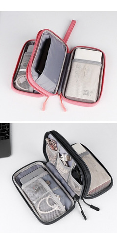 Imagen 8 de 10 de Bolsa Portatil, Organizador, Power Bank, Movil, Cargador