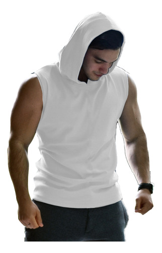 Musculosa Con Capucha Entrenamiento Sudadera Gym Pura Fuerza