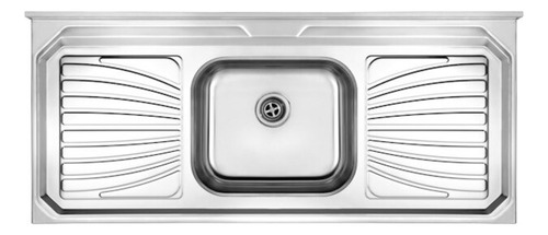 Combo Bajo Mesada Blanco+bacha Inox Central 120cm