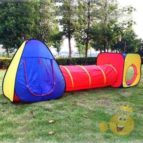 Imagen 6 de 7 de Juego 3 Piezas Infantil Tunel Cubo Y Carpa Muy Colorido Ero