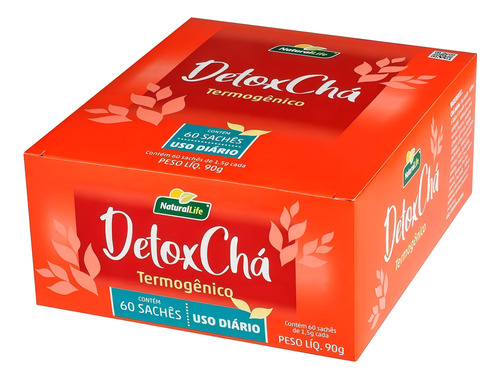Chá Detox Termogênico Kodilar 90g - Chá 60 Sachês Sabor Chá Termogênico