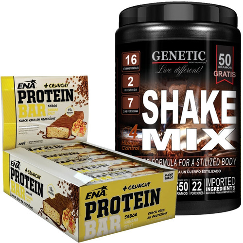 Barras Proteicas Shake Mix Batido Control Peso Dieta Genetic