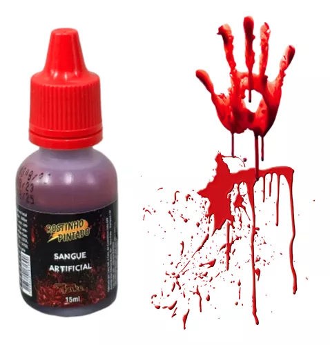 2 Sangue Falso Artificial Maquiagem Halloween Vampiro Zumbi