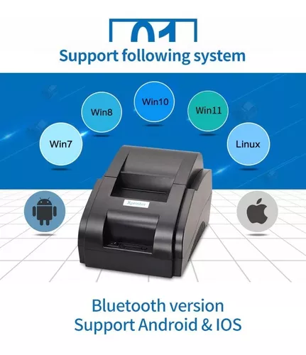 Impresora ticketera Térmica 80mm con Interfaz USB + Bluetooth