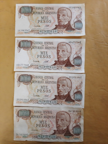 Billetes 1.00 Pesos Argentinos - Pte. Gral San Martín 