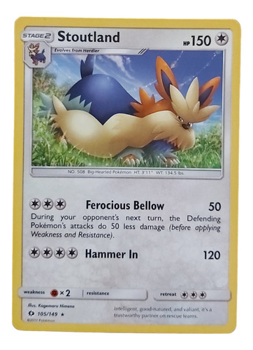 Carta Pokemon Stoutland 105/149