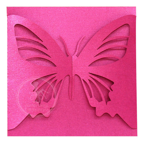 30 Invitaciones Sobres Corte Laser Gf-004 Mariposas