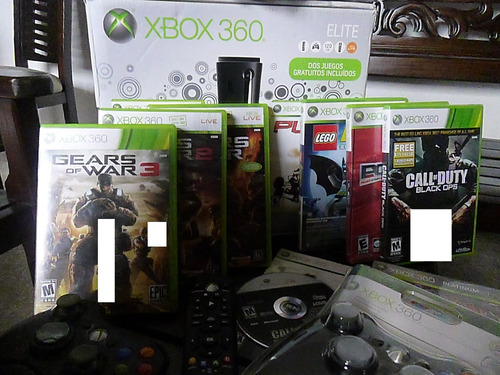 Xbox 360 Elite 120g / Control Adicional Y Juegos En Fisico